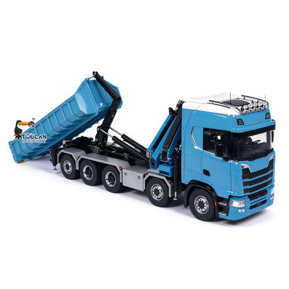 Metall 1/14 RC Hydraulische Dumper 770S 10x10 Volle Dump Lkw Kran Achse Hebe Auto Licht Sound