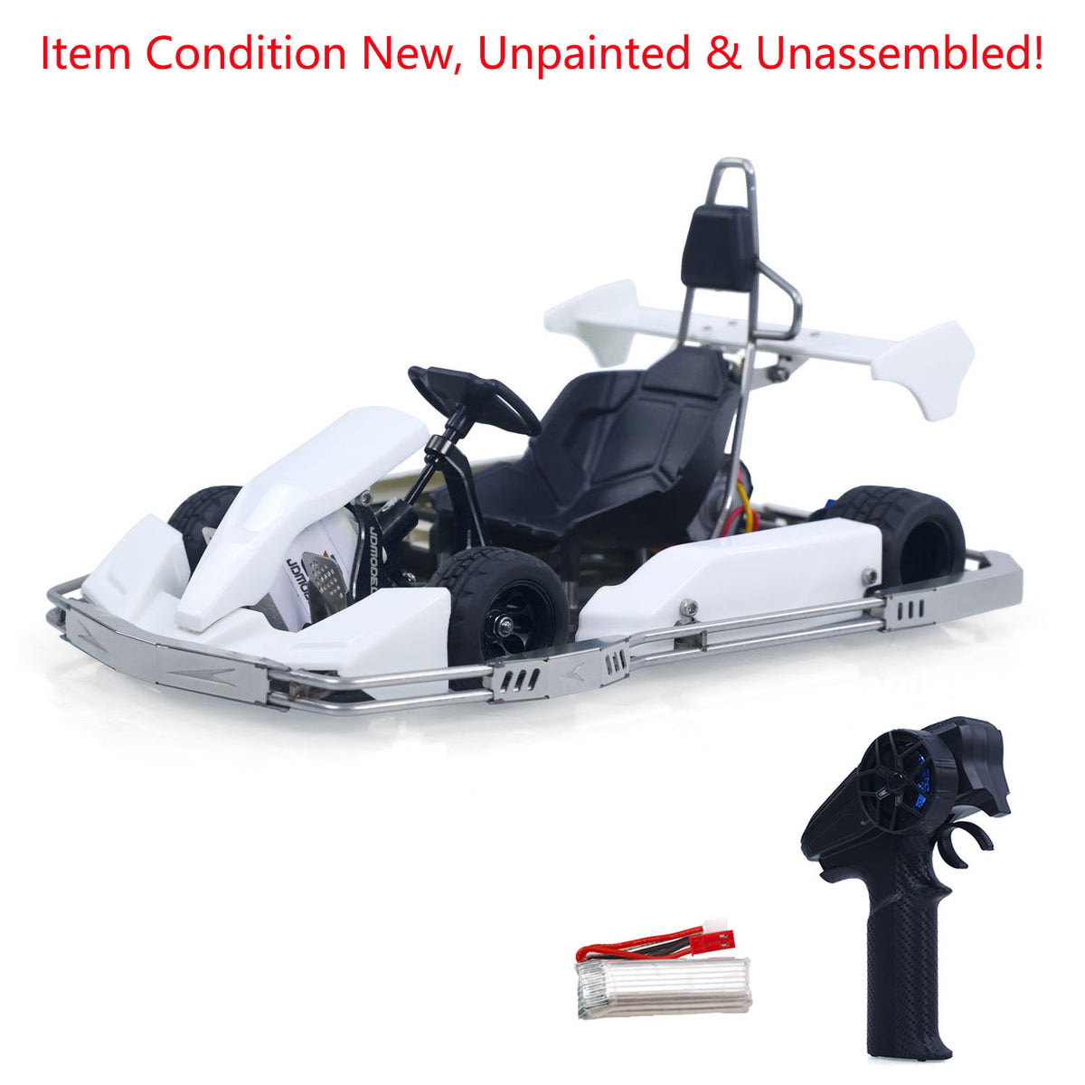 JD Model Plastic 1/10 Remote Control Racing Car 298A KIT 4*2 RC Go Kart Model Servo Radio Gifts for Adults No Light Sound System