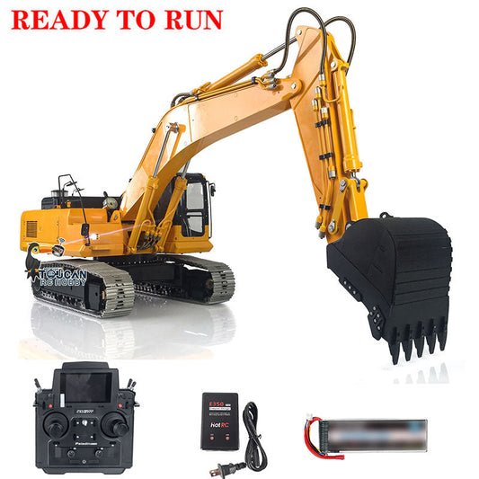 TOUCAN RC HOBBY LESU PC360 1/14 Metal RC Excavator B0002 RTR Steel Alloy Hydraulic Digger Model 8MPa Oil Pump System Lighting FlySky PL18EV Lite Controller for Hobby Collectors