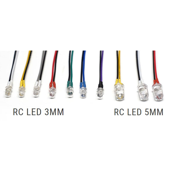 3mm Kunststoff LED-Licht Warnlampe Perle 2,3 V-3 V für DIY TAMIYA 1/14 RC Traktor LKW Lader Crawler Off Road Auto Modell Spielzeug Teil