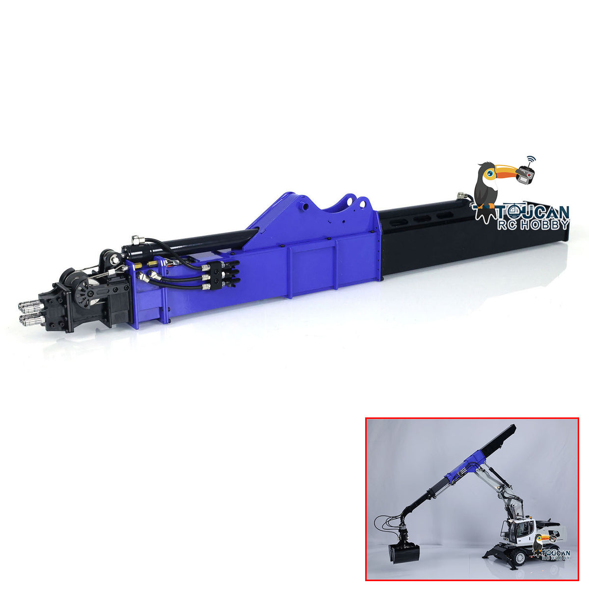 Metall lackierte Klaue, hydraulischer Teleskopausleger, kippbarer Eimer für MTM 1/14 RC Bagger 946 EC380, optionale Versionen 