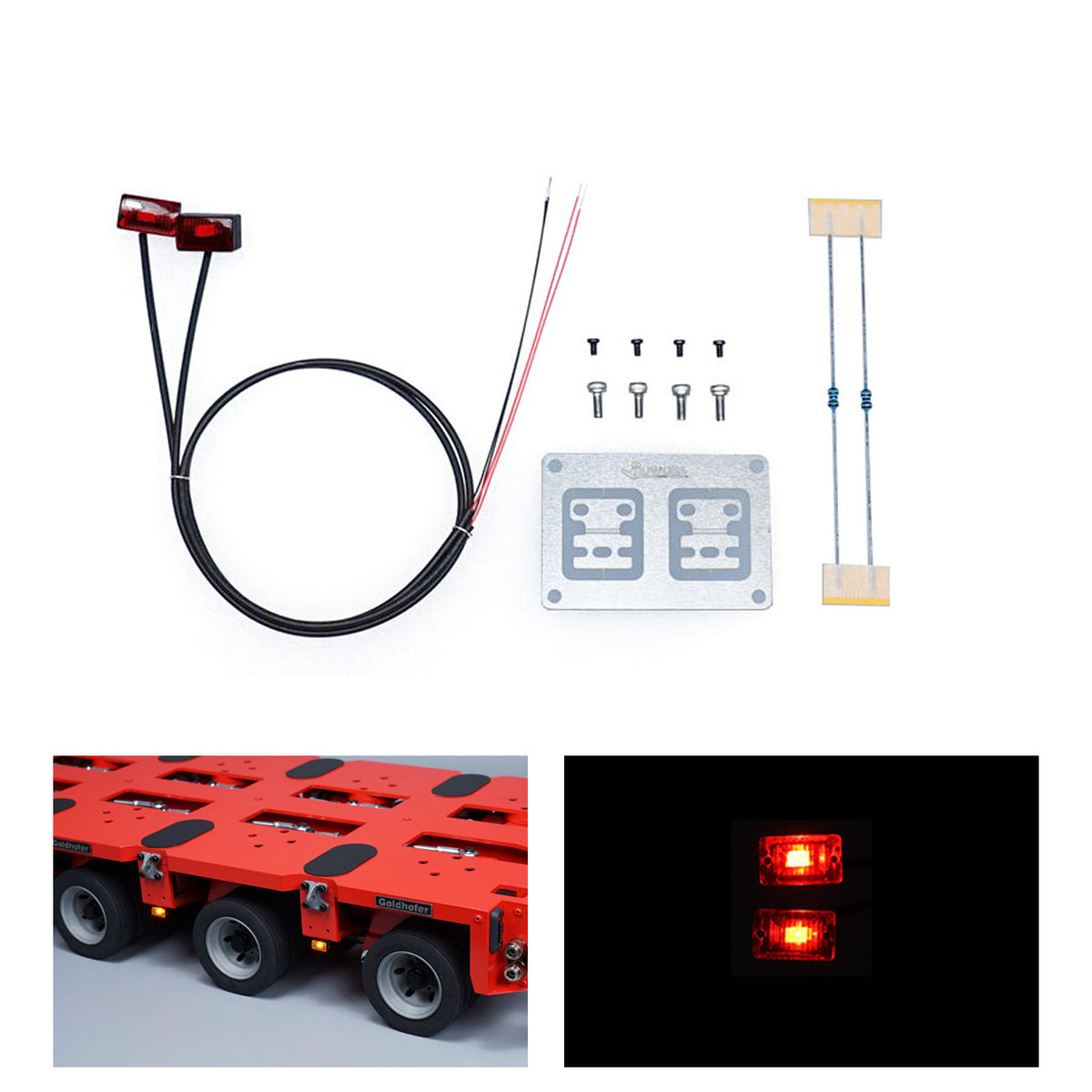 TOUCAN RC HOBBY 2.2V-3V LED Warning Light Plastic Marker Lamp for DIY 1/14 RC Tractor Truck Model Trailer Dumper Road Rescue Vehicle Car