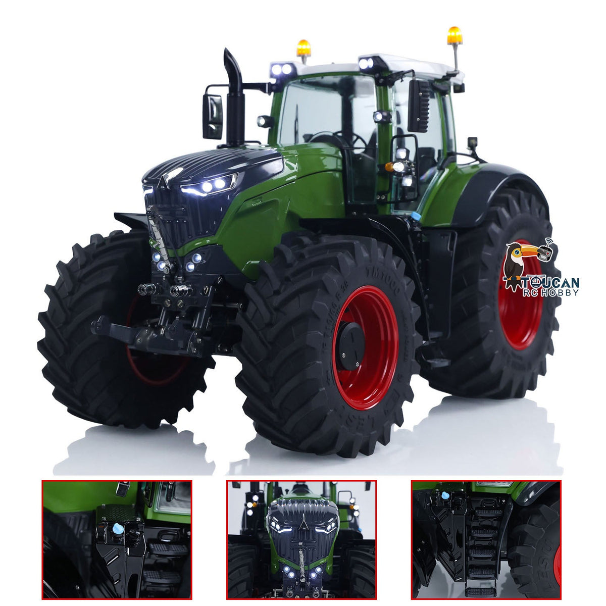 TOUCAN RC HOBBY 4WD Brand New LESU AOUE 1050 1/14 Metal Hydraulic RC Tractor Radio Control Vehicle Light Sound 4X4 Emulated Agricultural Car Hobby Models