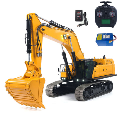 55KG Metall 1/14 RC Hydraulikbagger 395F Fernbedienung Bagger Doppelpumpe RTR Schwere Maschine Flysky ST8 Radio Batterie 6CH Ventil