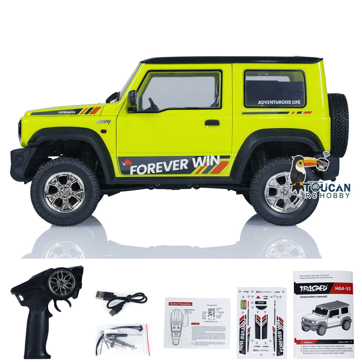HG 1/16 4x3 RC Geländewagen Elektro Ferngesteuertes Crawler Kletterauto Sound Licht Rauch Lackiert Zusammengebaut 