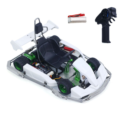 JD Model Plastic 1/10 Remote Control Racing Car 298A KIT 4*2 RC Go Kart Model Servo Radio Gifts for Adults No Light Sound System