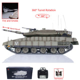 Heng Long 1/16 IDF Merkava MK IV RC Panzer, ferngesteuerter Panzer, offenes Feuer, rauchender 360-Grad-Turm, rotierende BB-Pellets