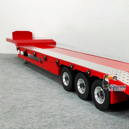 1/14 Metall-Sattelauflieger für RC-Traktor, Funksteuerung, Simulationsauto, elektrische Hebebeine, Heckklappe, DIY-Hobbymodelle