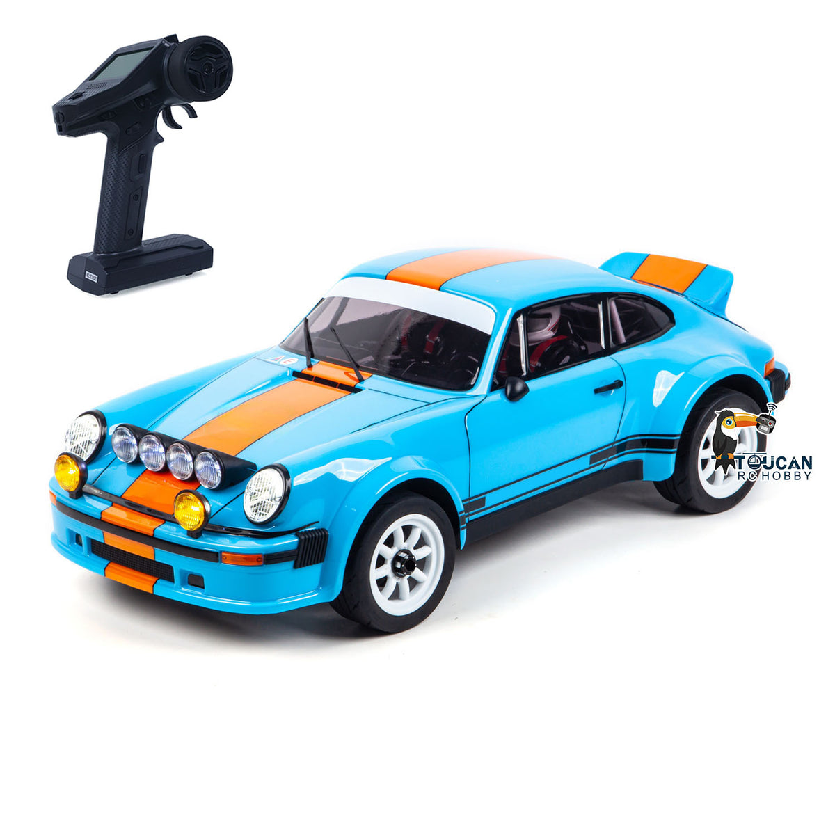 TRACTION HOBBY 1/6 Remote Control Rally Car 4X4 RC Vehicle Metal Chassis Light System Independent Suspension No Battery Charger