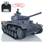 2.4GHz Henglong 1/16 Scale TK7.0 Plastic Version German Panzer III L Ready To Run Remote Controller Tank Model 3848 IR Smoke Sound