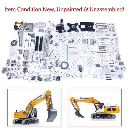 TOUCAN RC HOBBY Flash Sale LESU AOUE LR956 1/14 Metal RC Hydraulic Excavator KIT 2 Arms Remote Control Digger Model 4MPA Dual Pumps Light 6CH Brass Valve