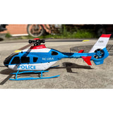 1/36 C123 RC Simulation Helicopter Model EC135 Single Paddle Aileron Free Airplane Dual Brushless Direct Drive 3D Aircraft Toy