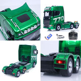 Fast Free Shipping HUINA 1/18 Remote Control Tractor Truck SC 770S 1501 6X4 Plastic RC Lorry Car Lights Sound System Assembled Finished Model