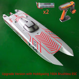 DTRC X55 Waterproof Remote Control Racing Boats 130km/h High-speed RC Ship DIY Hobby Model ESC Motor Servo 1300*360*200mm PNP RTR