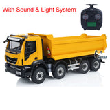 1/14 8x8 Hydraulic RC Dump Truck Metal Remote Control Tipper Car with Sound Light Servo ST8 remote control
