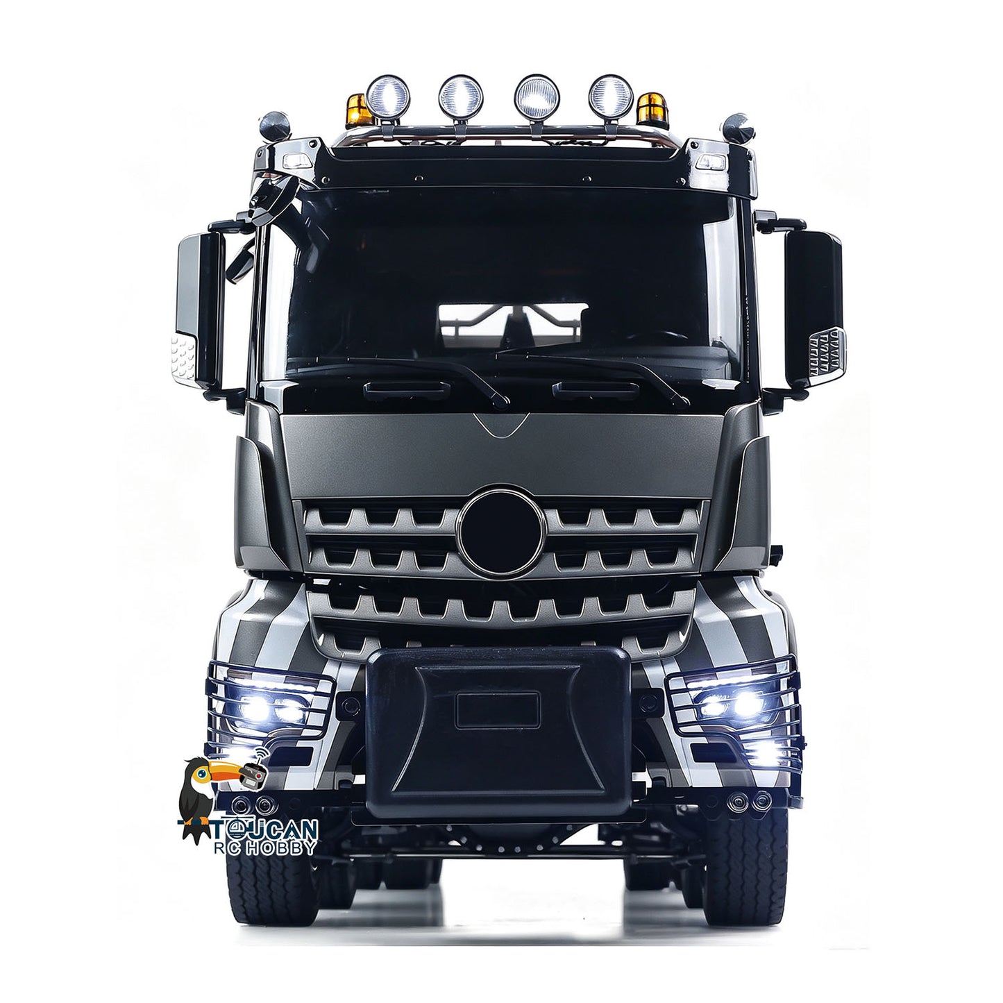Toucanhobby G88 8*8 1/14 RC Hydraulic Roll On Off Dumper Construction Vehicle Differential Lock Axle 3Speed Transmission for Modeler