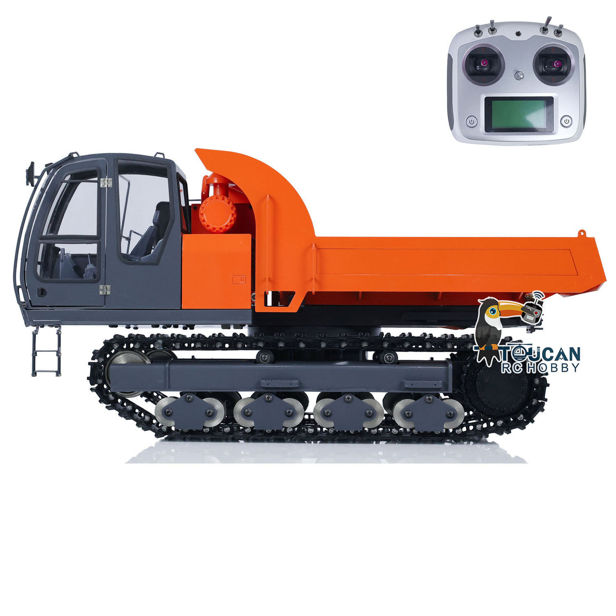 TOUCAN RC HOBBY JXMODEL 1/12 Hydraulic RC Tracked Truck EG110R Remote Control Dumper Car Hobby Models FlySky I6S Servo Motor ESC