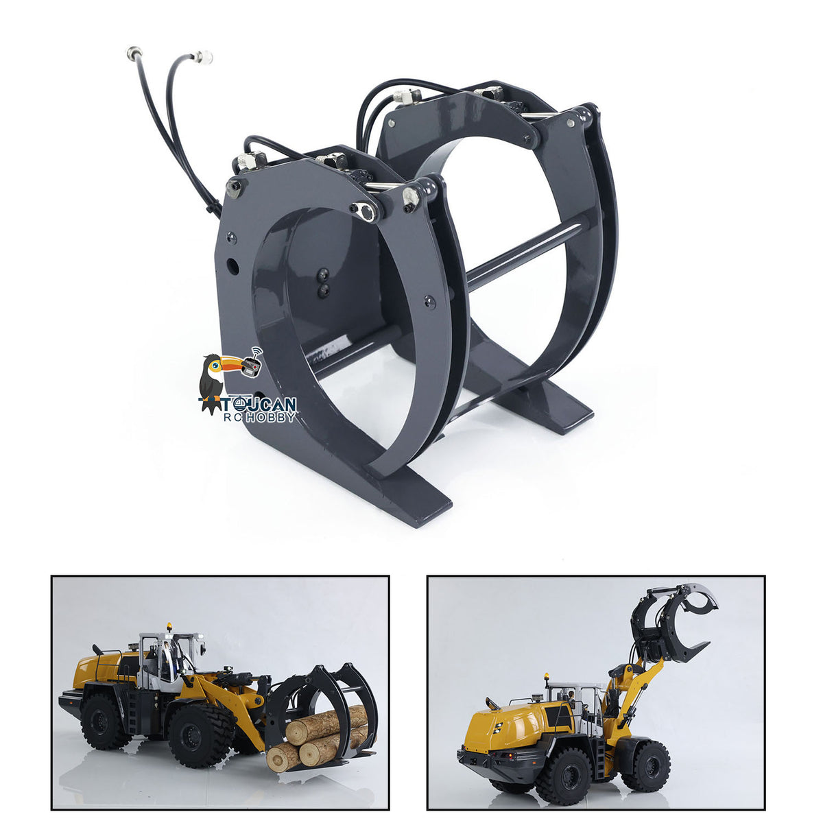 Metalleimer WoodGrabber Gabel für 1/14 580 XDRC RC Hydraulische Lader Auto Bau Fahrzeug Modell DIY WA580 Teil Zubehör 