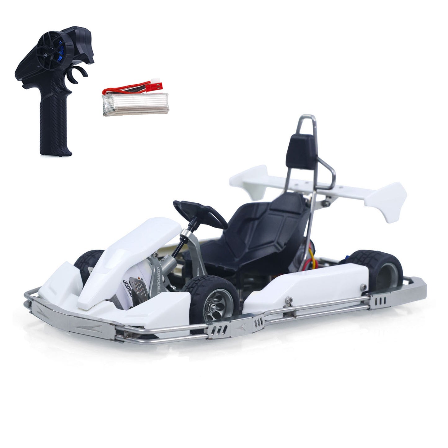 JD Model Plastic 1/10 Remote Control Racing Car 298A KIT 4*2 RC Go Kart Model Servo Radio Gifts for Adults No Light Sound System