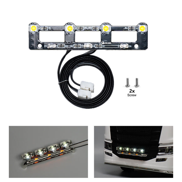5V LED Kunststoff Front Scheinwerfer Bord Lampe Bar für DIY TAMIYA 1:14 RC Traktor Lkw 770S 56368 56371 Lkw Fahrzeug verbesserte Teile