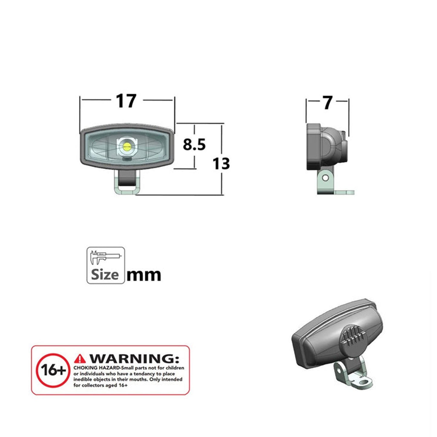 1 Paar Kunststoff-LED-Scheinwerfer 2,2 V-3 V Stirnlampe für DIY TAMIYA 1/14 RC Traktor-LKW-Modell Crawler Offroad-Auto-Dumper Teile Spielzeug