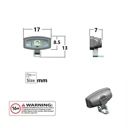 1 Paar Kunststoff-LED-Scheinwerfer 2,2 V-3 V Stirnlampe für DIY TAMIYA 1/14 RC Traktor-LKW-Modell Crawler Offroad-Auto-Dumper Teile Spielzeug