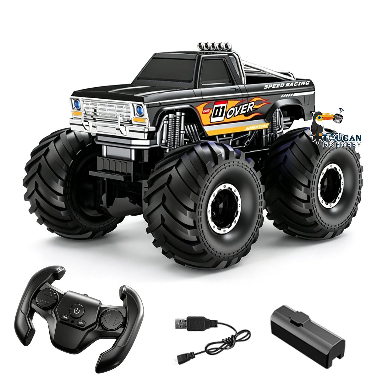 TOUCAN RC HOBBY JJRC 1/20 4WD Plastic Radio Control Off Road Vehicle Q245 Remote Control Waterproof Stunt Car All Terrain Amphibious Vehicle