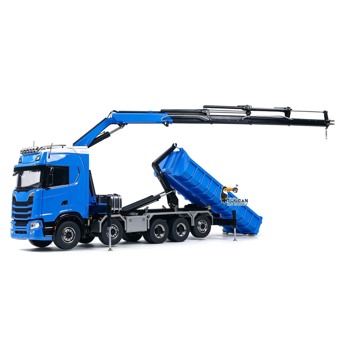 Metall 1/14 RC Hydraulische Dumper 770S 10x10 Volle Dump Lkw Kran Achse Hebe Auto Licht Sound