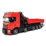 1/14 RC Hydraulic Crane Truck 770S RTR 10X10 3Speed Metal Dumper Fly Jib Arm Rear Lift Steer Axle Wheel Reduction Diff Lock