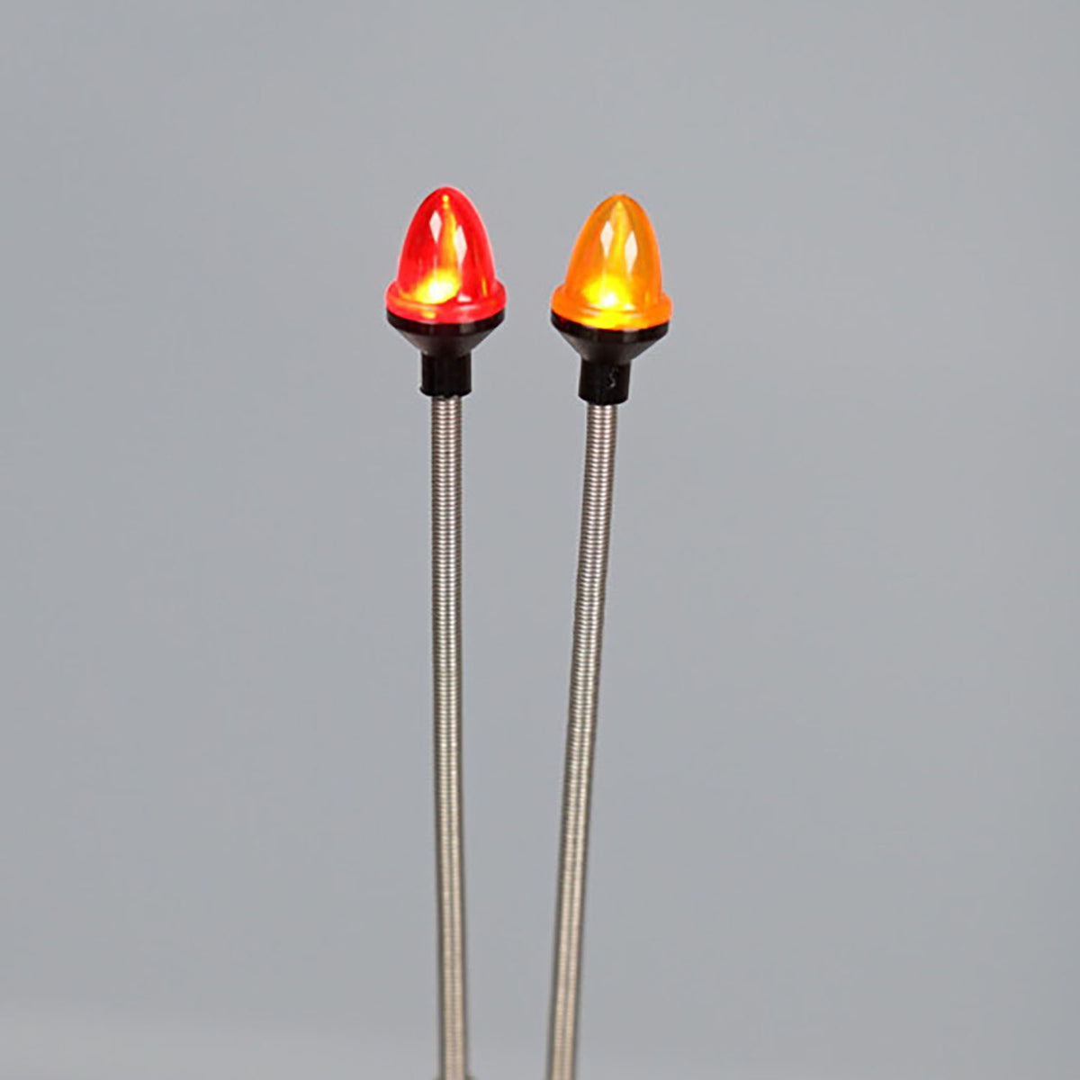 1 Paar LED-Kunststoff-Markierungsleuchte, Seitenwarnleuchte, 2,2 V – 3 V, für DIY Tamiya 1/14 RC Traktor-LKW-Modell, Bulldozer, Kipper, Autoteile