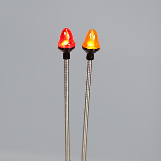 1 Paar LED-Kunststoff-Markierungsleuchte, Seitenwarnleuchte, 2,2 V – 3 V, für DIY Tamiya 1/14 RC Traktor-LKW-Modell, Bulldozer, Kipper, Autoteile