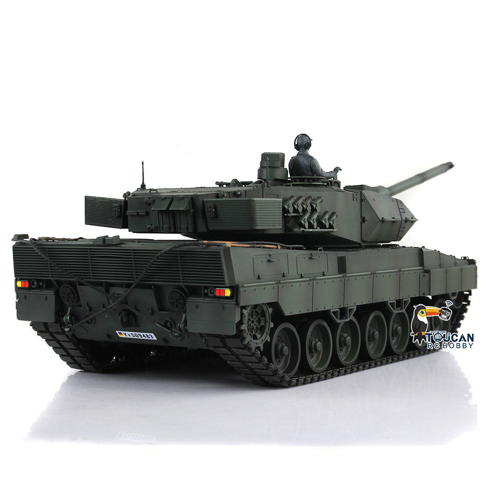 IN Stock Henglong 1/16 TK7.0 Plastic 3889 Leopard2A6 RTR RC Tank 360 Degrees Turret BB Infrared Combat Smoke Sound Light Metal Barrel