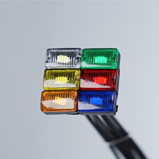2,2 V-3 V LED-Warnleuchte aus Kunststoff, Markierungslampe für DIY TAMIYA 1/14 RC Traktor-LKW-Modell, Anhänger, Kipper, Straßenrettungsfahrzeug
