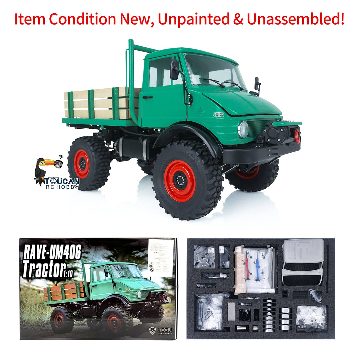 TOUCAN RC HOBBY LESU UM406 4X4 1/10 Metal RC Off-Road Vehicles Z001 KIT 2 Speed Transmission Winch DIY Parts for Model Enthusiast