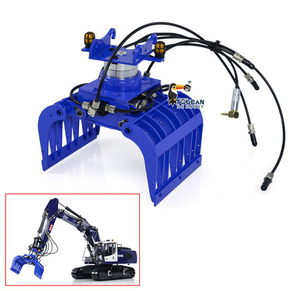 Hydraulischer Greifer aus Metall, kippbarer Greifereimer für DIY 1/14 MT Modell 946 946-3 RC-Bagger mit Raupenfahrwerk, Modell, Fernbedienung, Fahrzeuge