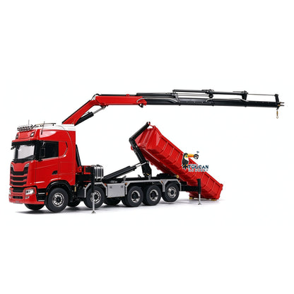 Metall 1/14 RC Hydraulische Dumper 770S 10x10 Volle Dump Lkw Kran Achse Hebe Auto Licht Sound