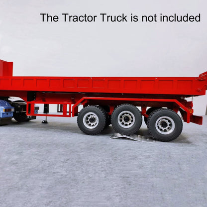 1/14 Metall 3 Achsen Fernbedienung Niederbord-Hydraulikkipper Elektrische Beine Montiert für DIY Tamiya LESU RC Traktor Lkw