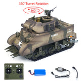 CoolBank 1/16 Radio Control Tank M8 HMC Scott Light Self-Propelled Howitzer RC Model 360degree Turret Rotary Smoke Sounds Lights RTR