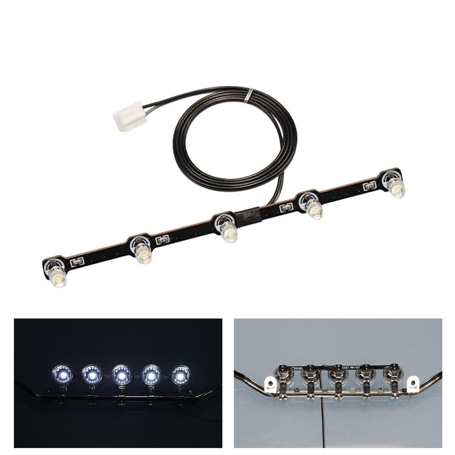 3-7V LED Kunststoff Scheinwerfer Scheinwerferplatine für DIY TAMIYA 1:14 Fernbedienung Traktor LKW Modell 3363 56348 Auto-Upgrade-Teile