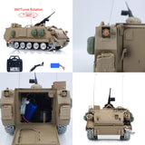 Fast Free Shipping TD 1/16 RC Tank M2412-C M113A2 APC Infrared Turret Rotary 360 Degree Remote Control Electric Military Vehicle Metal Tracks Idler Wheels