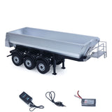 Kabolite 1/14 Metal Remote Control 3Axles Electric Lifting Semi Trailer Dumper for RC Tractor Truck SC 770S 100 Battery Charger