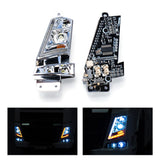 Plastic Head Lamp Pro Flowing Water Light Front Bumper Rack for DIY 1/14 Tamiya Remote Control Tractor Truck FH16 XL750 56360 56362 RC Lorry