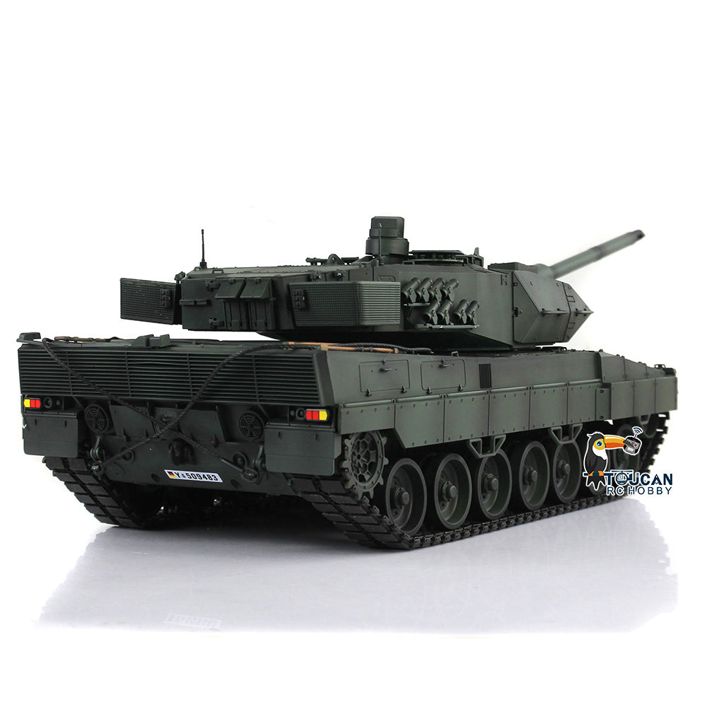 Henglong 1/16 TK7.0 3889 Leopard2A6 RTR RC Tank FPV Barrel Recoil BB IR Smoke 360 Degrees Turret Metal Tracks Road Drive Idler Wheels Gearbox