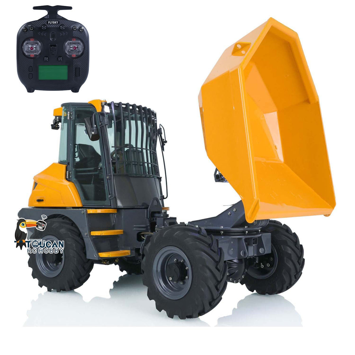 TOUCAN RC HOBBY LESU 1/14 4X4 Painted AOUE 6MDX Metal Articulated Remote Controlled Hydraulic Dumper Truck Tipper Car ESC PNP Motor