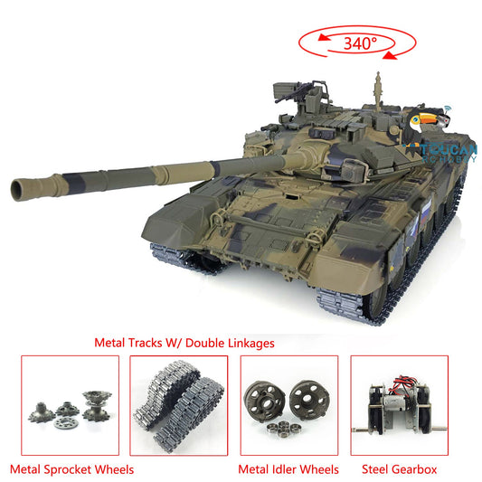 Henglong 1/16 TK7.0 Promotion Russia T90 3938 RTR RC Tank Infrared Combat BB Smoke Metal Sprockets Idlers Wheels Linkages Tracks Steel Gearbox