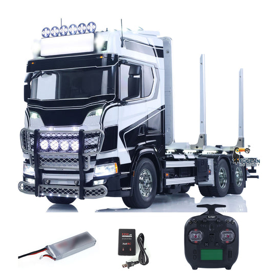 TAMIYA 6x4 1/14 RC Holztransporter SC770S 56360 Ferngesteuertes LKW Auto RTR 3-Gang Fahrzeuge Rauch Licht Sound ST8 Radio Batterie