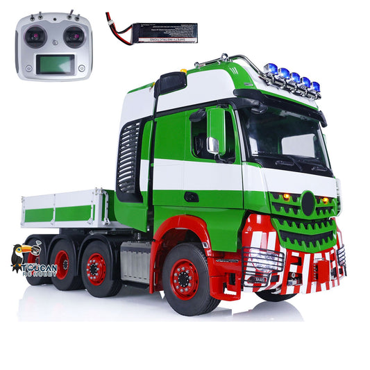 TOUCAN RC HOBBY 8x8 1/14  RC Tractor Truck Metal Chassis Painted Remote Control Lorry Car Models for Trailer Model Excavator