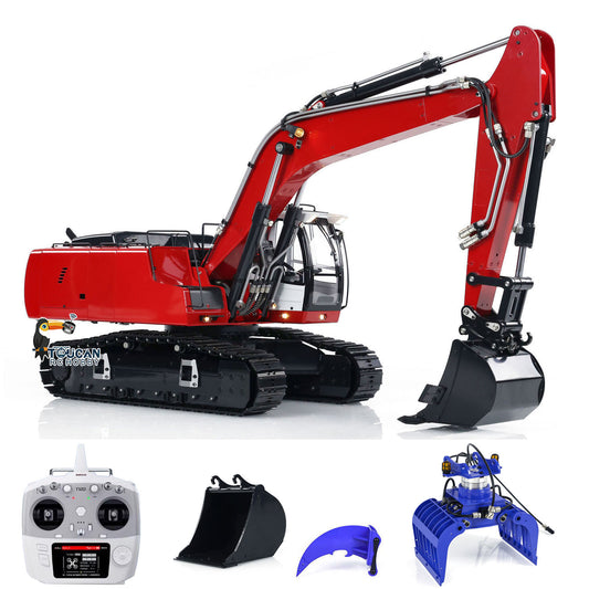 MTM-BA-946 1/14 Metal Hydraulic RC Crawler Excavator Standard 2-Section Boom w/Hydraulic Grab & 3 Attachments PNP No Battery