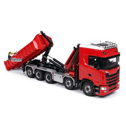 Metall 1/14 RC Hydraulische Dumper 770S 10x10 Volle Dump Lkw Kran Achse Hebe Auto Licht Sound