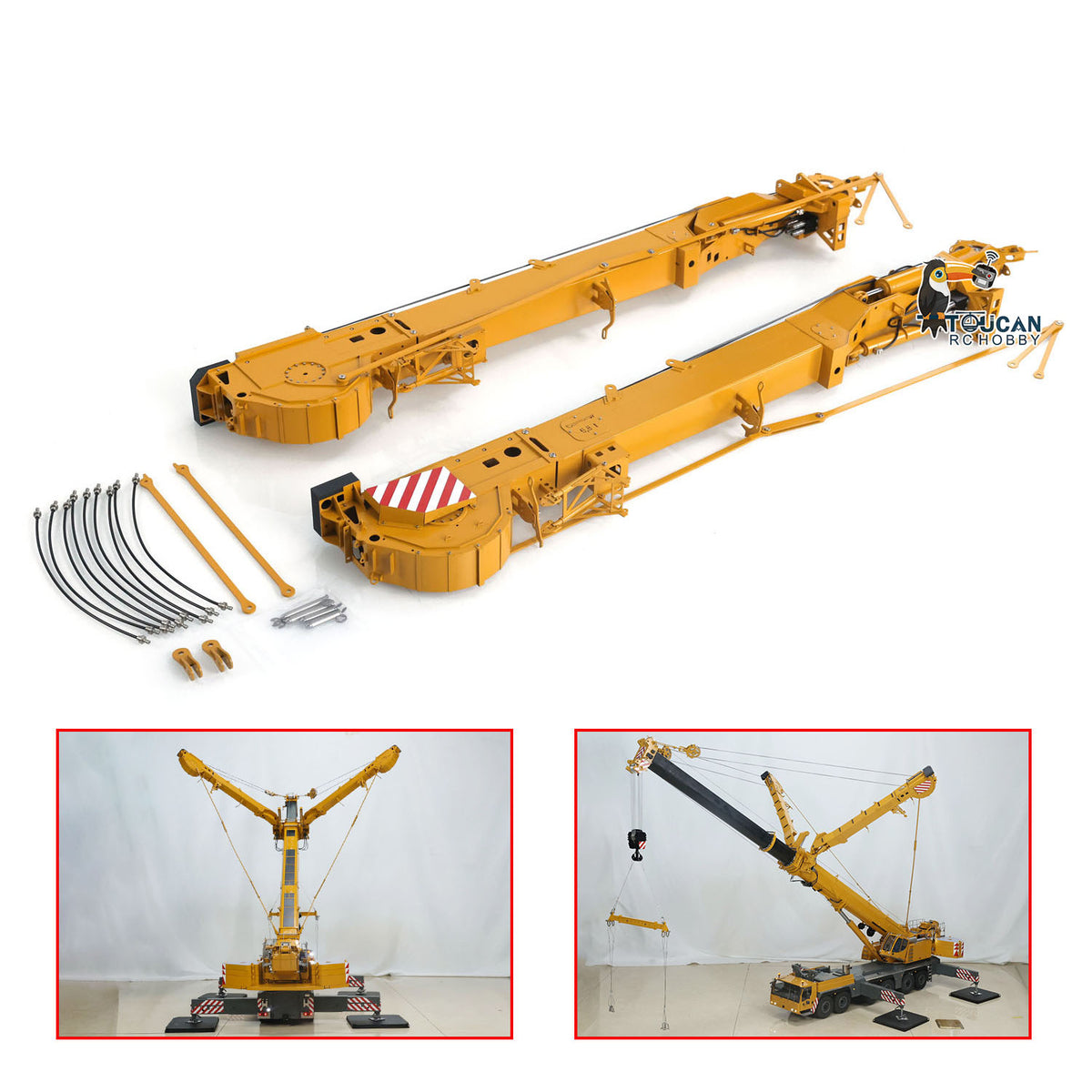 Superlift für Eyewhale 1/14 RC Hydraulikkran-LKW Y-Flügel-Kran-Upgrade-Teile lackiert und montiert